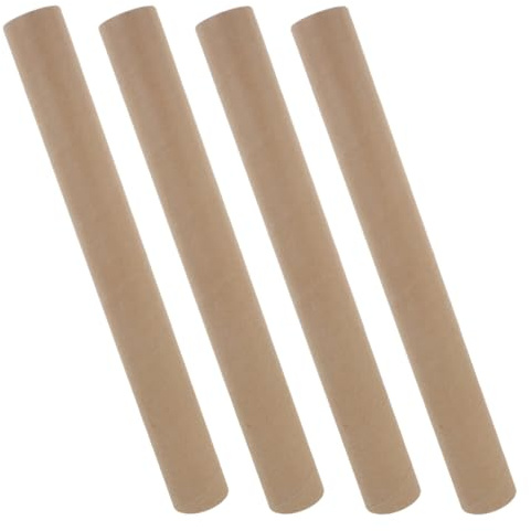 UTHCLO 4 Tubi di Spedizione Rotondi in Cartone Kraft con Tappi di Sicurezza Tubi Postali Riutilizzabili per Poster Opere D’Arte e Progetti Tubo di Imballaggio lungo 40 CM per