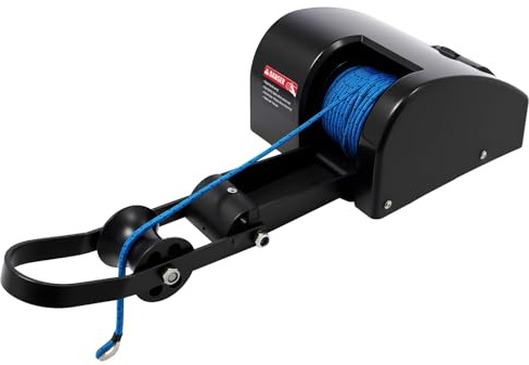Chelngveo Cabrestante de 12 V con mando a distancia, molinete eléctrico para barcos, capacidad de carga de 35 libras, construcción de acero inoxidable 316 y ABS, molinete de anclaje automático con