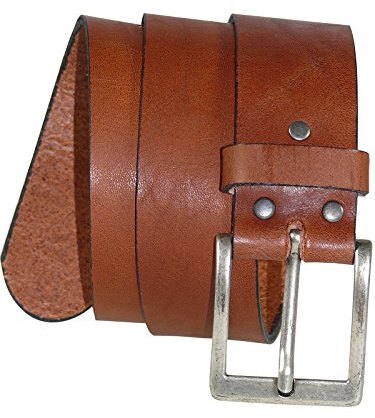 Harrys-Collection Unisex Ledergürtel Jeansgürtel 4cm, schwarz, BW: 85