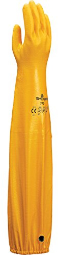 Atlas Gants en nitrile résistant aux produits chimiques 772 L (1 paire), 63,5 cm, jaune