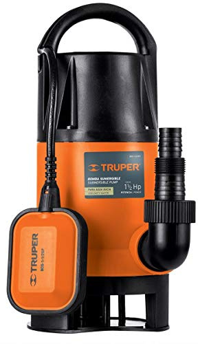 Truper Submersible Pump for Dirty Water 900W, Float Switch, Plastic Connector with Hose Adapter, #12604