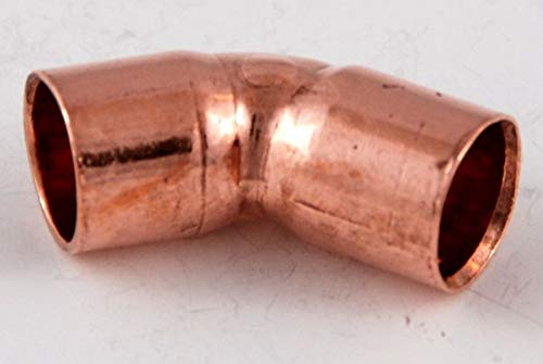 10x Kupferfitting Bogen 10 mm 45 Grad 5041 i/i Lötfitting copper fitting CU
