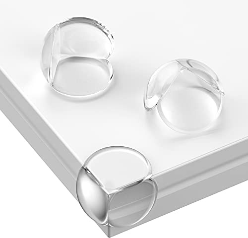 Lesfit 24 Stücke Baby Eckenschutz Transparent für Tisch und Möbel Ecken