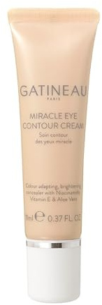 GATINEAU Miracle Eye Contour Cream - 11ml, Makeup + Skincare Eye Brightening Concealer, Smooths Fine Lines, Conceals Dark Circles and Imperfections, Vitamin E, Niacinamide and Aloe Vera