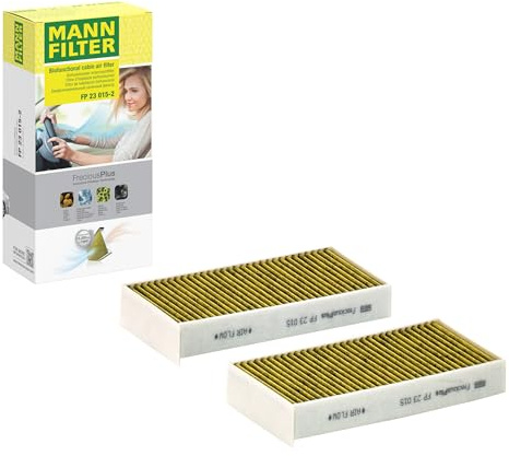 MANN-FILTER FP 23 015-2 Filtro aria cabina - FreciousPlus Filtro Antipolline Biofunzionale - (set da 2) per Autovetture + veicoli commeriali