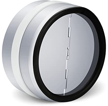 WeCooper 100mm - 4 inch Connector with Backdraught Shutter, Non-Return Damper Flap to Connect Duct Pipe or Flexible Hose Pipe