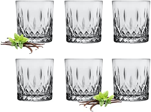 Glasmark Krosno Verre À Whisky Set Verre A Whisky 6X280Ml Verre Rhum Accessoires Pour Les Amateurs De Whisky Gris