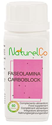 Faseolamina Carboblock. Complemento Alimenticio Natural. Reduce la absorción de Carbohidratos. Quemagrasa. Inhibidor de Apetito y Ansiedad. 60 Cápsulas Vegetales. Naturelco.