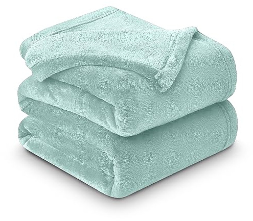 GC GAVENO CAVAILIA Luxurious Fleece Mink Blanket, Warm & Thermal Blankets Throws, Cuddly Throws For Sofas, Duck Egg, 200X240 Cm