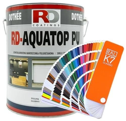 RD Coatings - Pintura líquida para madera, PVC y metal, color azul, RAL5005, brillante, para interior y exterior, resistente a la intemperie, poliuretano monocomponente