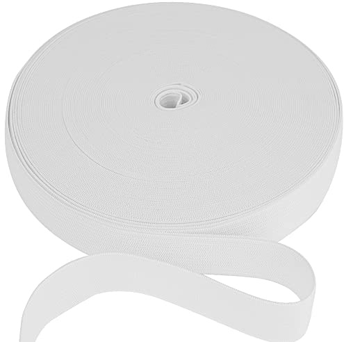Rairsky Goma Elastica Costura, 20Mx 2CM Cinta Elastica Costura | Bandas elásticas de Estiramiento Fuerte, Elásticos Blancos para Coser Tejer, Manualidades de Bricolaje