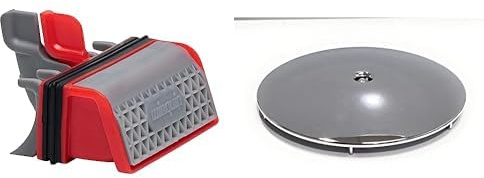 Wirquin lot de 2 : 1 dôme ABS chromé pour bonde de douche extra-plate + 1 membrane Slim+ avec filtre à cheveux