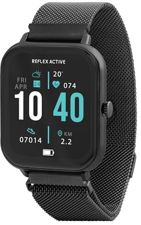 Reflex Active Series 23 Black Mesh Strap Fitness Smart Watch