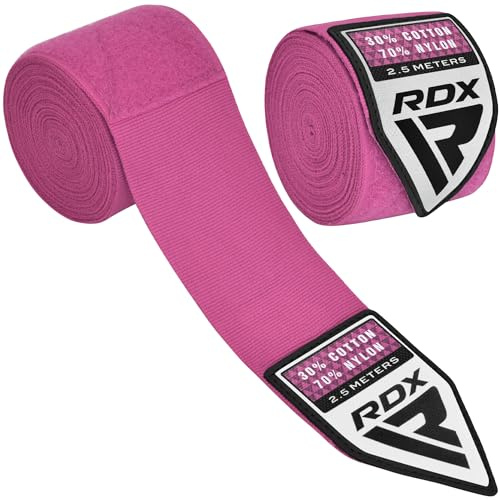 RDX Boxbandagen Kinder 2.5M, Innenhandschuhe Boxen Elastisch Handbandagen Mit Daumenschlaufe für MMA Muay Thai Kickboxen Thaiboxen Boxsack Punchingbälle Sparring Training Boxbandage, Boxing Hand Wraps