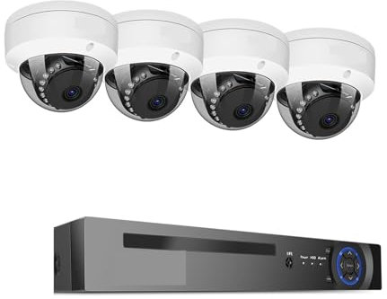 Sistema di telecamere di sicurezza per esterni, Kit di telecamere IP POE di sicurezza for sorveglianza domestica esterna da 5MP CCTV Set Videoregistratore NVR for monitoraggio stradale domestico 10CH