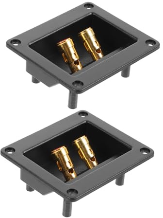 Veemoon 2pezzi Connettori Terminali Per Subwoofer Morsettiera Per Casse Acustiche Per Impianti Audio Professionali e Fai Te Facile Installazione e Connessione Stabile