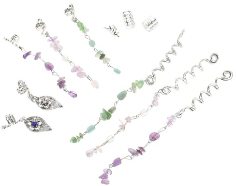 Healvian 1juego Accesorios Para Trenzas Encantos Piedras Adornos Para Dreadlocks y Trenzas Joyas Para Cabello