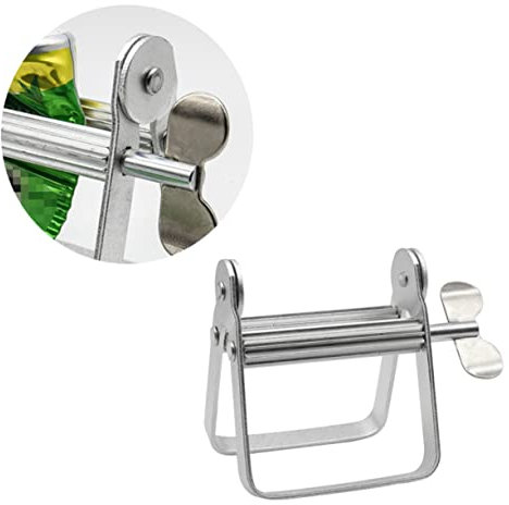 FOMIYES Toothpaste Squeezer Aluminium Alloy Tube Extruder with Efficient Squeezing and Multifunction for Bathroom Use, Silver Facial and Salon Squeezer Aid