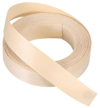 PATIKIL Cinta de acabado de abedul, 1 pulgada x 25 ft Cinta de madera con acabado de madera preencolada para acabados de madera contrachapada flexible con adhesivo termofusible