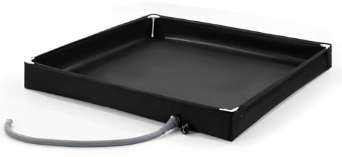 Outdoor Shower Pan, Camping Shower Pan, Multifunctional Bathroom Base,Multifunctional Folding Recreational Vehicle Shower Tray with Drain Tube for Indoor Tent,Outdoor Shower Tray