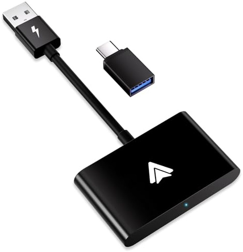Uniytriox Android Auto Wireless Adapter, Android Auto Adapter für Werkseitig Verkabeltes auf Wireless, Kompatibel mit Android 11+ & 98% der Autos