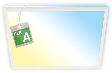 BRILONER - Classe A Pannello LED efficiente con 14W a 3000lm, circa 50.000h di luce, piatto, CCT, luce indiretta, LED soffitto, pannelli, pannello, 42x42x3 cm, bianco