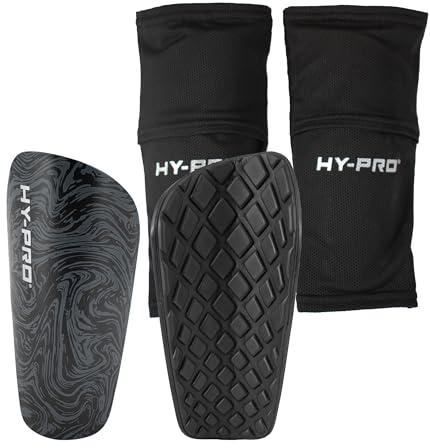 Hy-Pro Fußball-Schienbeinschonersocken – Atmungsaktiv und mit sicherem Gummiband, trägerloses Design für optimalen Schutz