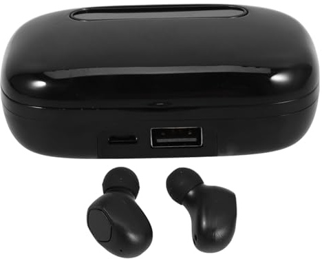 CAXUSD Casque sans Fil 5.0 à Affichage Numérique LED Bruit Ipx7 Étanche pour Appels Stéréo, Utilisation Sportive, Confortable Et Ergonomique, Couleur Noire