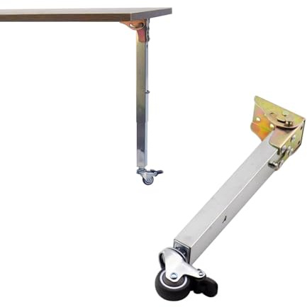 Verstellbare klappbare Tischbeine mit 360 drehbaren Rollen für DIY-Möbel, Push-Pull-Stützfüße für Schrank und Tisch