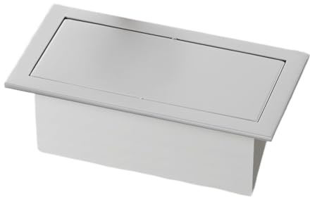 WRJAHCG Cestino da Cucina da Incasso, Coperchio per Pattumiera in Acciaio Inox, Pattumiera per Il Piano Cucina, Pattumiera A Conchiglia con Bilanciamento Integrato,Silver Lid