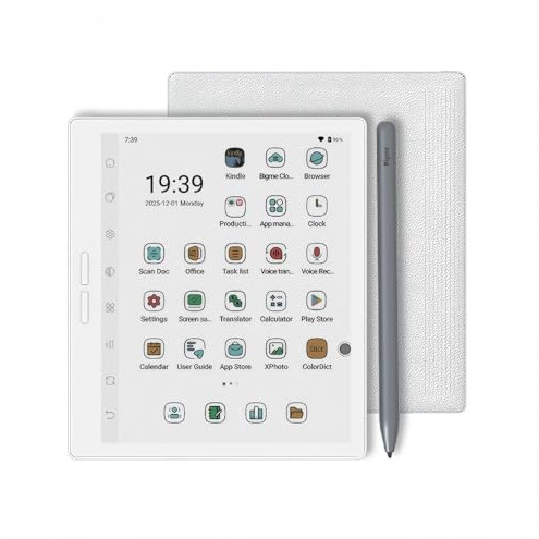 Bigme B751C-S Eink Tablet Colorful Ebook Reader 7-Inch, 4+64GB, Upgrade Rechargeable Stylus, Android 14, Ideal for Reading, Note-Taking & Writing