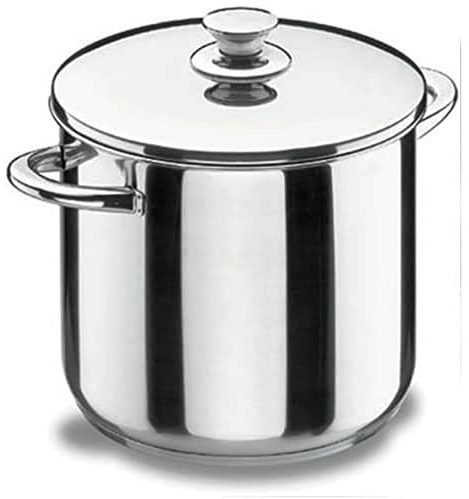 LACOR 40125 - Olla Super Alta con Tapa Vitrocor 24cm Acero Inoxidable | En acero inoxidable, para cocidos y grandes cantidades; ideal para cocina profesional y uso diario en casa, para el día a día