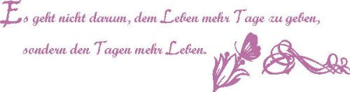 INDIGOS 4051719356687 Wandtattoo, Vinyl, flieder, 60 x 10 x 10 cm