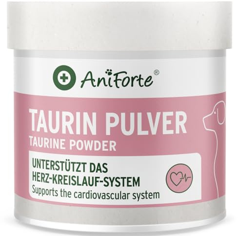 AniForte Taurin für Hunde 100g - 100% rein, Aminosäuren unterstützen Abwehrkräfte & Zellstoffwechsel, zur Erhaltung von Herzfunktion & Herzkreislaufsystem