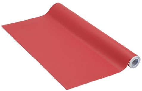 Venilia Lámina adhesiva, Mate Rojo oscuro Rojo vino rubor, 45cm x 2m, Espesor 160μ, Vinilo autoadhesivo para muebles o cocina, decorativas papel pintado pared, PVC sin ftalatos, Fabricado en UE
