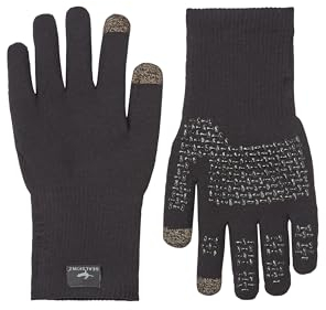 SealSkinz Unisex Allwetter Ultra Grip-Strickhandschuh – Schwarz, XL