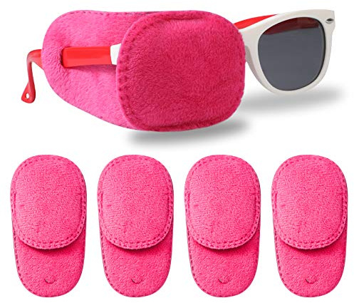 Hifot Amblyopie Augenklappen Kinder 4 Stück, Amblyopia Kinder Korrektur orthoptischer augenklappe medizinisch für Schielens, Brille Cover Eye Patch für Lazy Eye