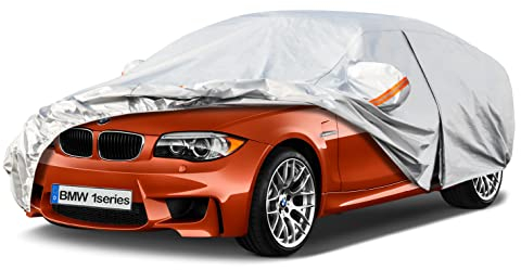 Kayme Autoabdeckung Wasserdicht Atmungsaktiv Passend für BMW 1 Series Cabriolet/Coupe(E88 E82 2008-22),Vollgarage Autoplane für Regen Sonne Staub Schutz,Auto Abdeckplane Faltgarag(3-7 Tage liefern)
