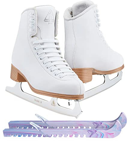 Jackson Classic JC501 Mädchen Eiskunstlaufschuhe Kinder 1 Bündel mit Kufenschutz