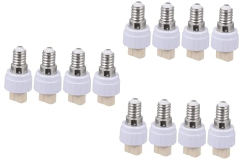 DOITOOL Birne 12 Stück E14 Auf G9 Lampenfassung Lampenfassung Adapter Glühbirnen-Konverter Lampenkonverter Lampenbirnen-Adapter Led-Licht-Konverter Led-Licht-Adapter Kunststoff Weiße
