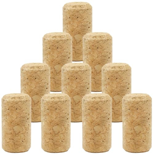 RUOJLING 10-pack Corks,Wine Corks,Bottle Corks,Wine Cork,Wine Bottle Corks,Use for a Variety of Wine Bottles and DIY Decorations, Length 38mm, Diameter 21mm