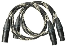 Pro-Ject Connect it Line DS XLR Câble audio de qualité supérieure avec conducteur en cuivre OFC et connecteurs plaqués argent (1,23 m)