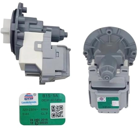 zoubeqie Drain Water Pump Assembly Compatible For Samsung Washing Machine DC31-00181B B15-5A 220V 60HZ Drainage Motor Washer Parts