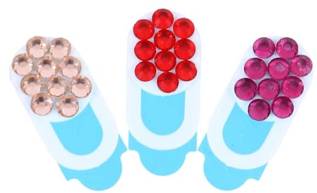 OSALADI Copertura Privacy Webcam Adesiva con Strass 3 Pezzi per Laptop e Smartphone, Protezione Ultrasottile per Sicurezza Online, Accessorio ABS Resistente e Decorativo Rosso, Dorato e Viola