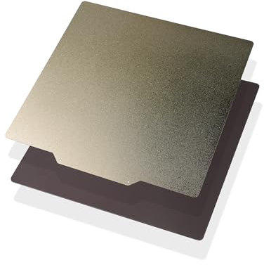 euroharry PEI-Folie 257x257x2 mm für Bambu Lab 3D-Drucker, doppelseitige Bauplatte mit strukturiertem/glattem magnetischem Druckbett und flexibler Federstahlabdeckung Bambu Lab X1-Carbon, P1P und P1S