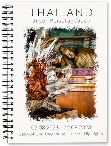 Personalisiertes Reisetagebuch Thailand zum Ausfüllen | abwechslungsreiches Reisebuch Travel Journal | perfektes Reise-Geschenk | Thailand Reise must haves für Deinen Urlaub | A5 | Calmondo