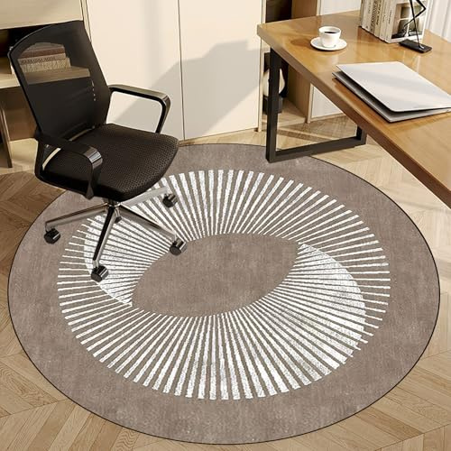Fzamudng Alfombrilla Gaming de Suelo, Redonda Alfombra para Silla de Oficina, Protector Suelo Silla Ruedas, Alfombra Suelo Gaming, Oficina Escritorio Gamer Alfombrilla 100 cm
