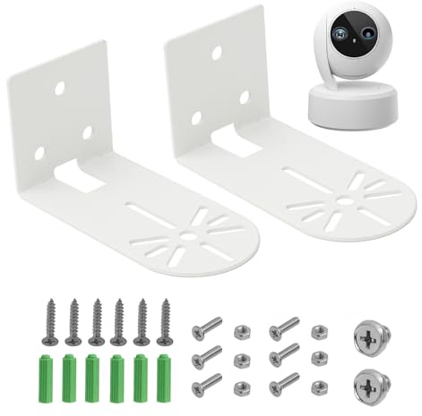 Soporte de Pared para Eufy Security Indoor Cam E220 & Eufycam 2c/2,Soporte Camara Vigilancia,Accesorio de Vigilancia en Metal Resistente,2 Unidades (Cámaras no incluidas)