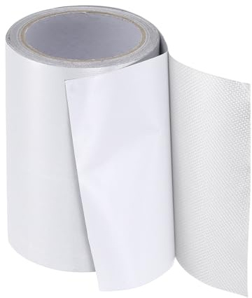 PATIKIL Awning Repair Tape 8m x 15cm Waterproof Canvas Tape High Adhesive Tear Repair Patch Kit for PVC Tarpaulin Tent Awning Fabric RV Sail Boat Cover, White (6 x26.24ft)