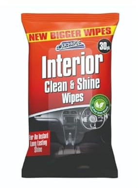 Car Pride Interior Dash Biodegradable Wipes – Eco-Friendly Cleaning for Your Car (30 Pack) (pack of 1)